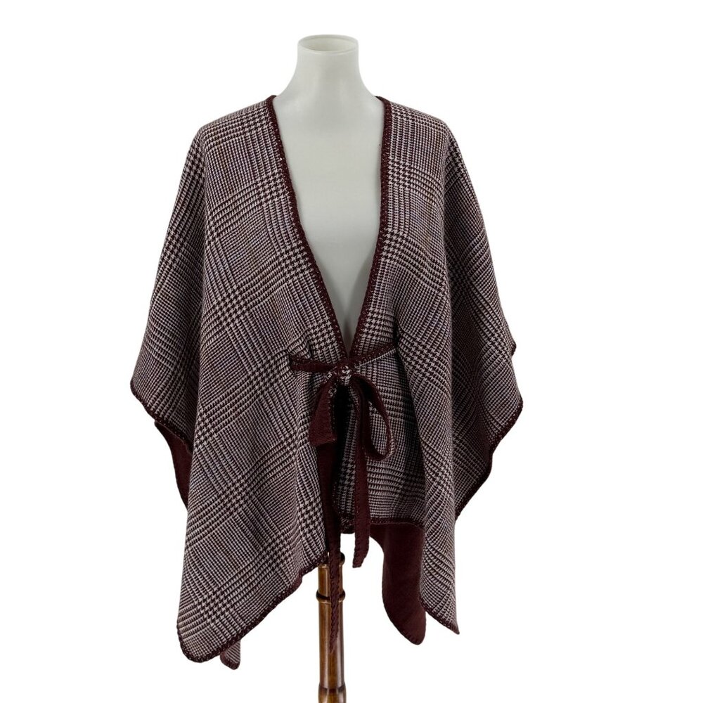 Reversible Cabi Wrap M/L Burgundy Plaid (RETAIL $130)
